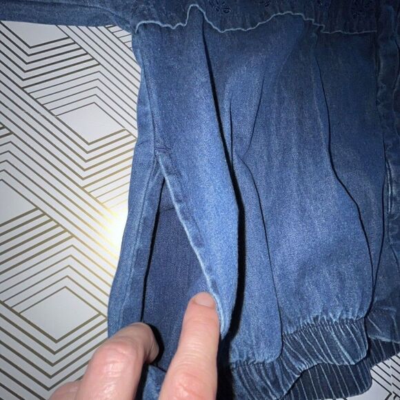 VTG 90s Alfred Dunner Wmns Petite Zip Up Denim Embroidered Jacket Sz 18P - Picture 5 of 12